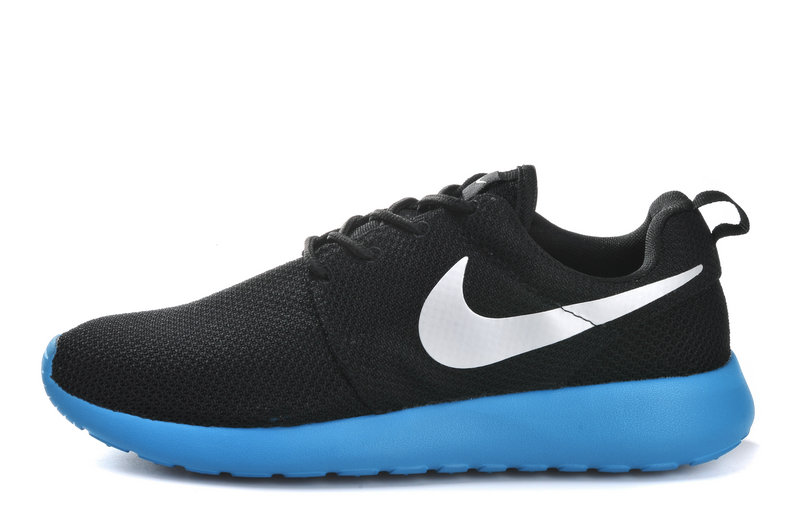 nike Roshe running chaussures hommes blanc bleu noir (1)